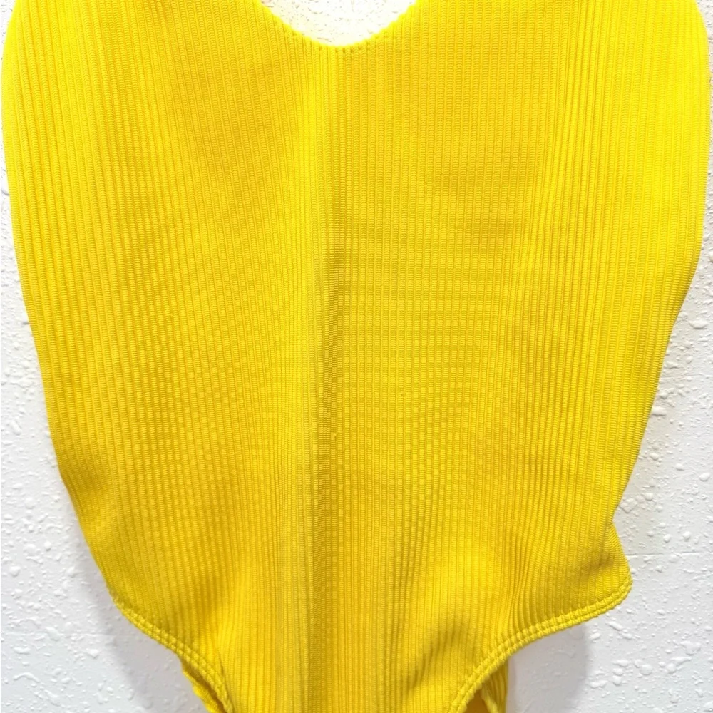 Hollister Sunshine ribbed one-piece‎ Yellow Swimwear XS
